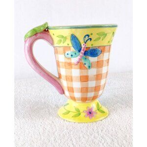 COPY - Coffee Mug Cup Butterfly Quilt by Noble Excellence Spring Colors Cottage…